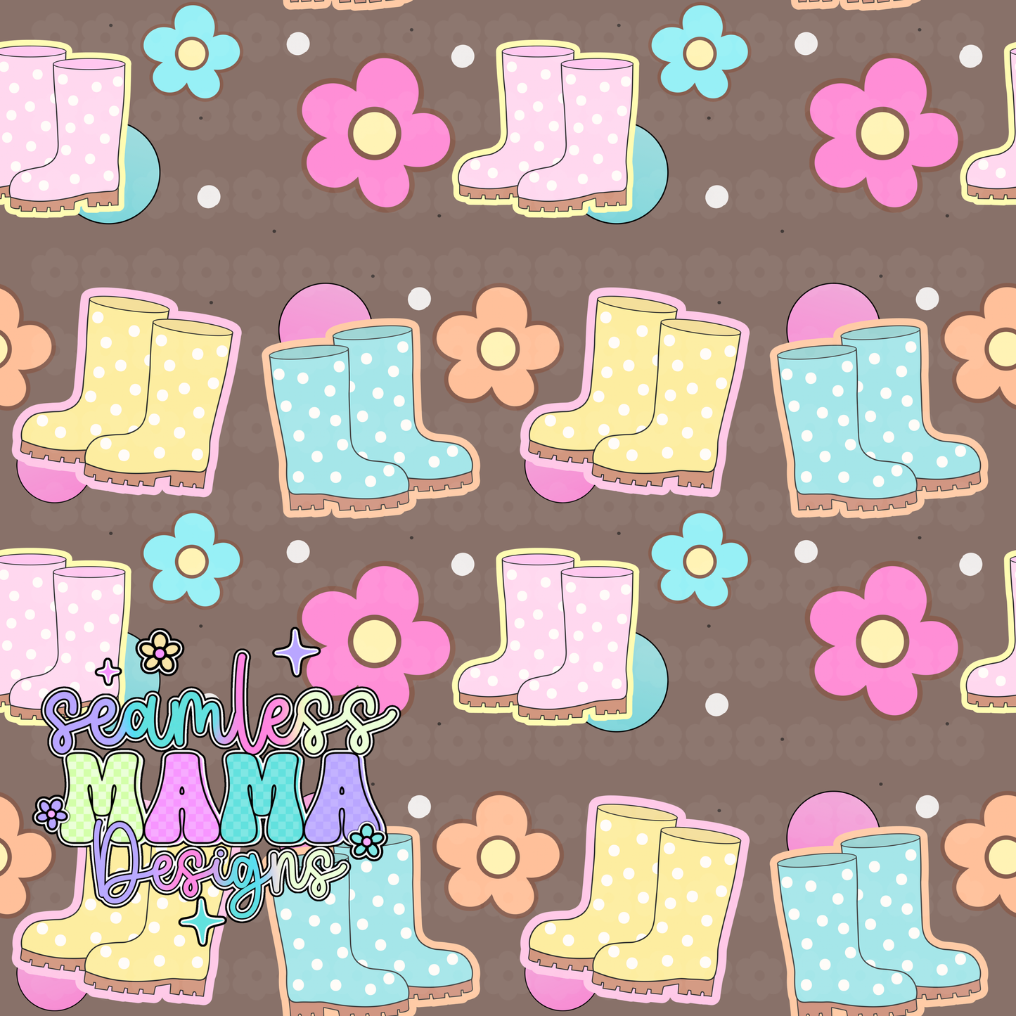 Rain boots & Polka Dots
