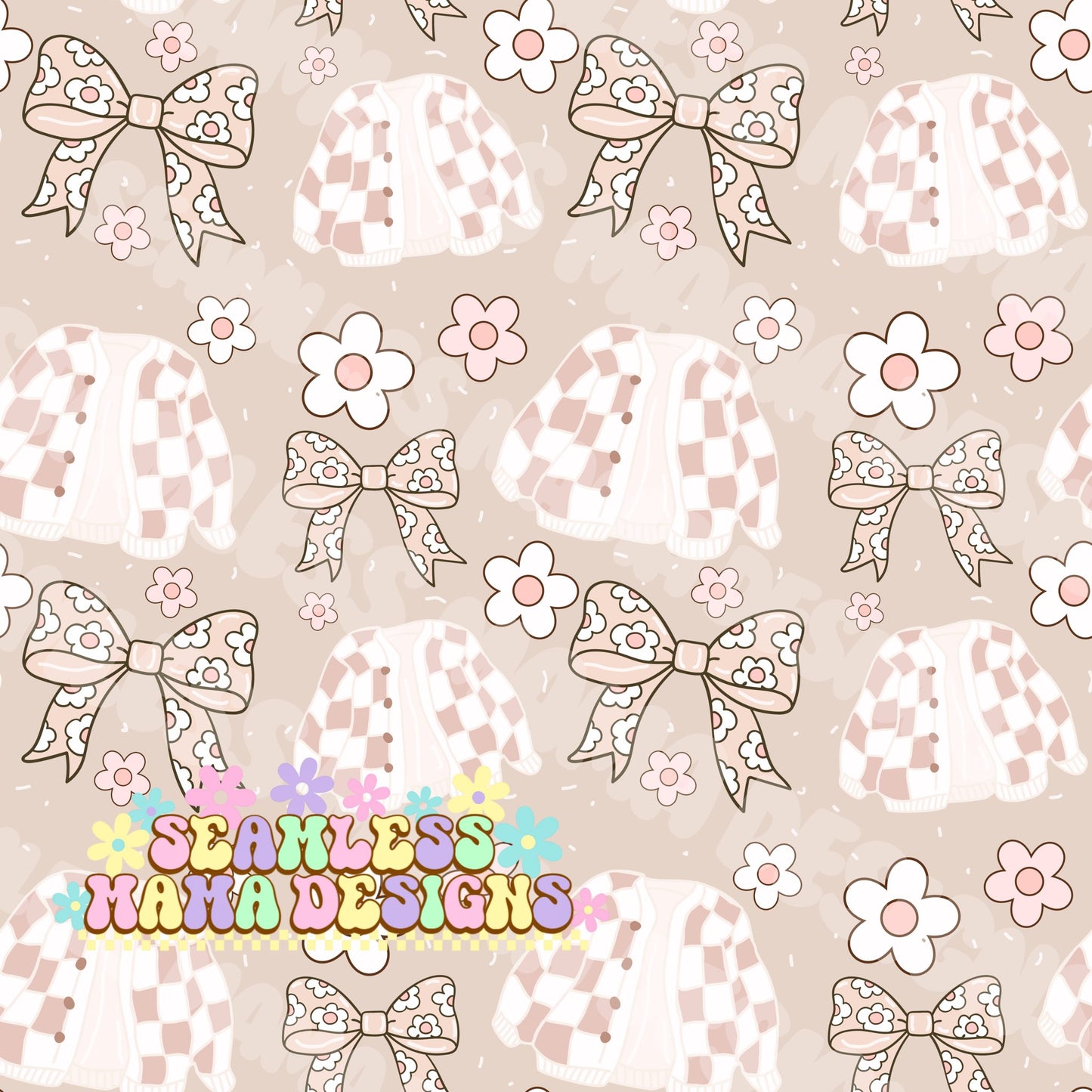 Flower Bows & Checkered Sweaters