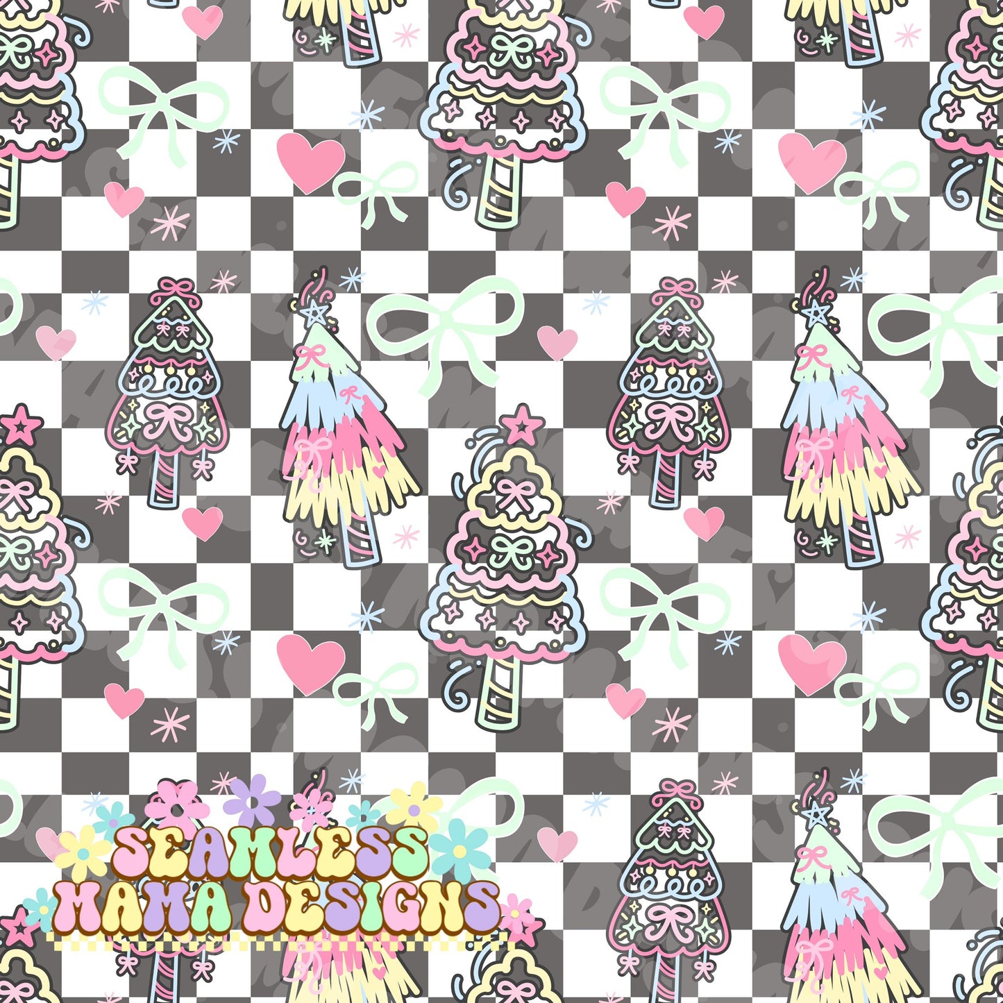 Pastel Christmas Trees