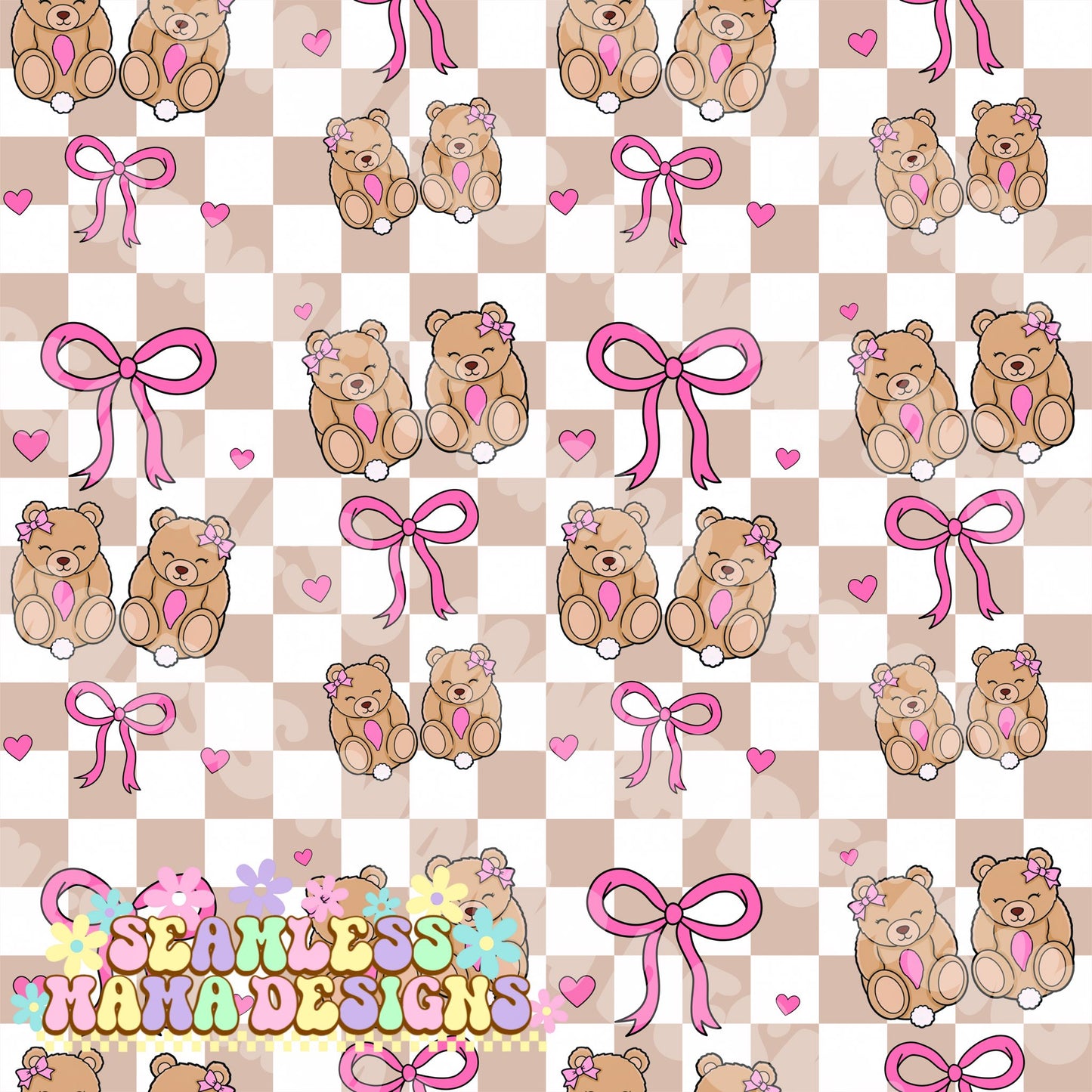 Pink Bow Bears