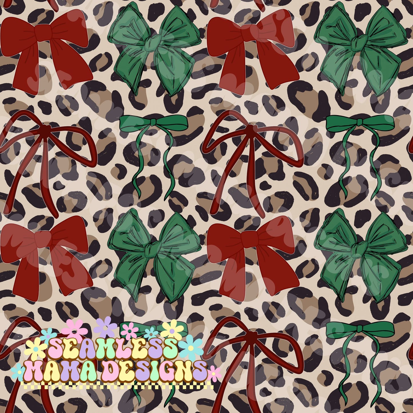 Red and Green Bows