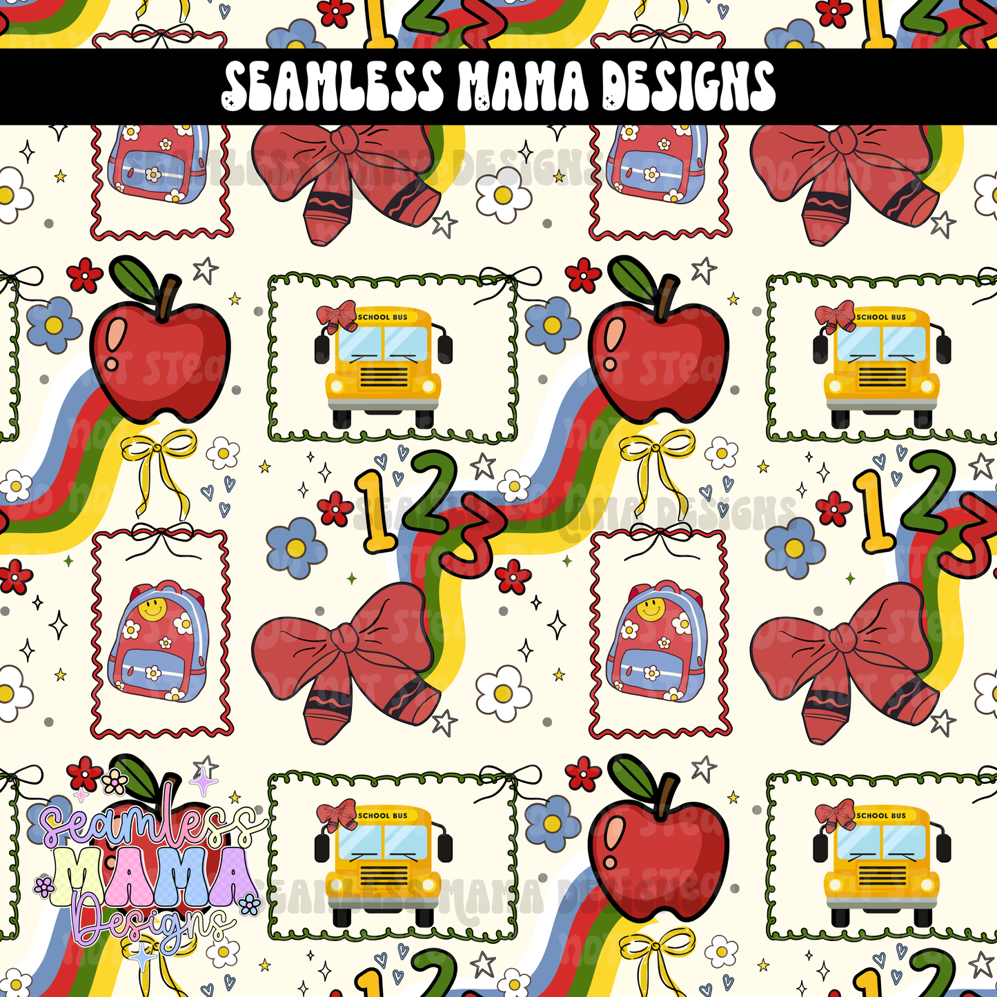 Cutesie Back to School Primary Colors