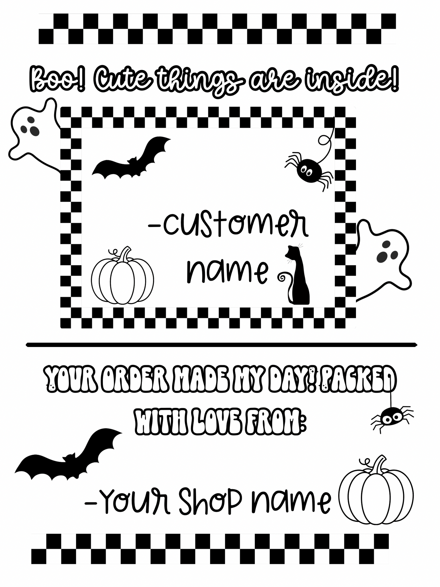 Black and White Thermal Labels