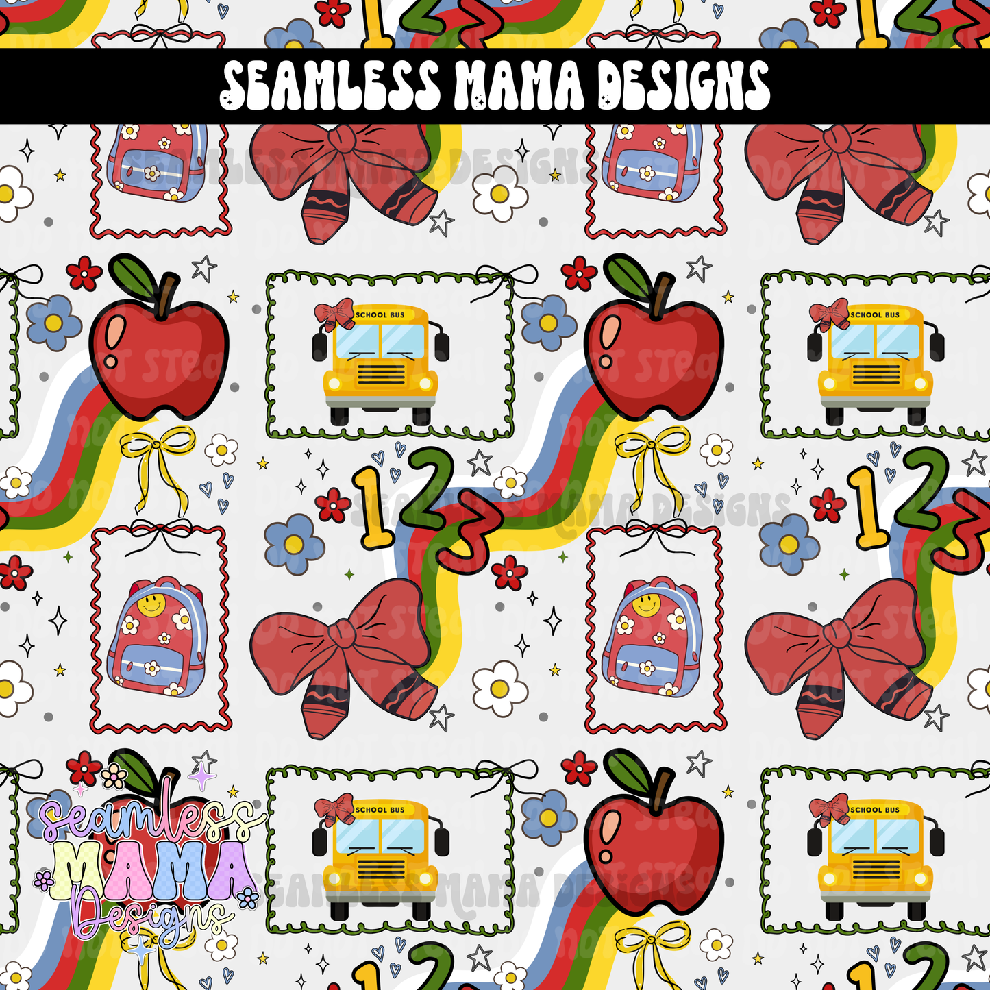 Cutesie Back to School Primary Colors