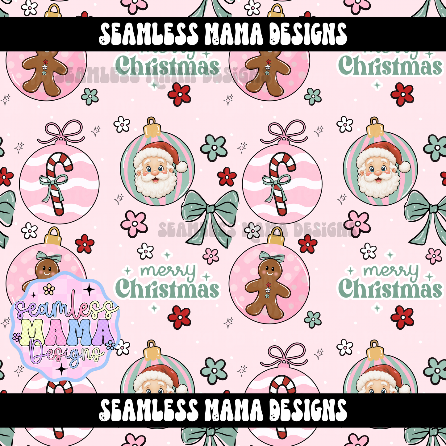 Merry Little Ornaments (tan)