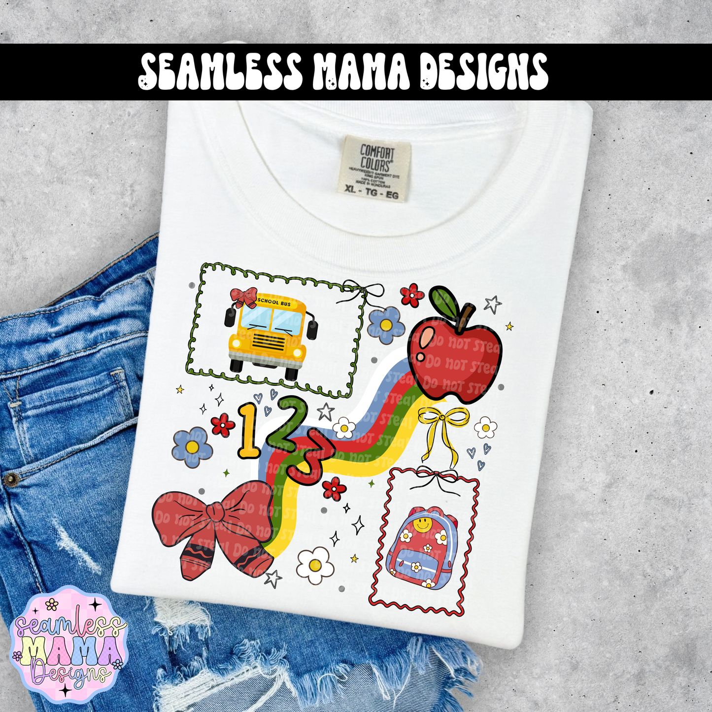 Cutesie Back to School Primary Colors