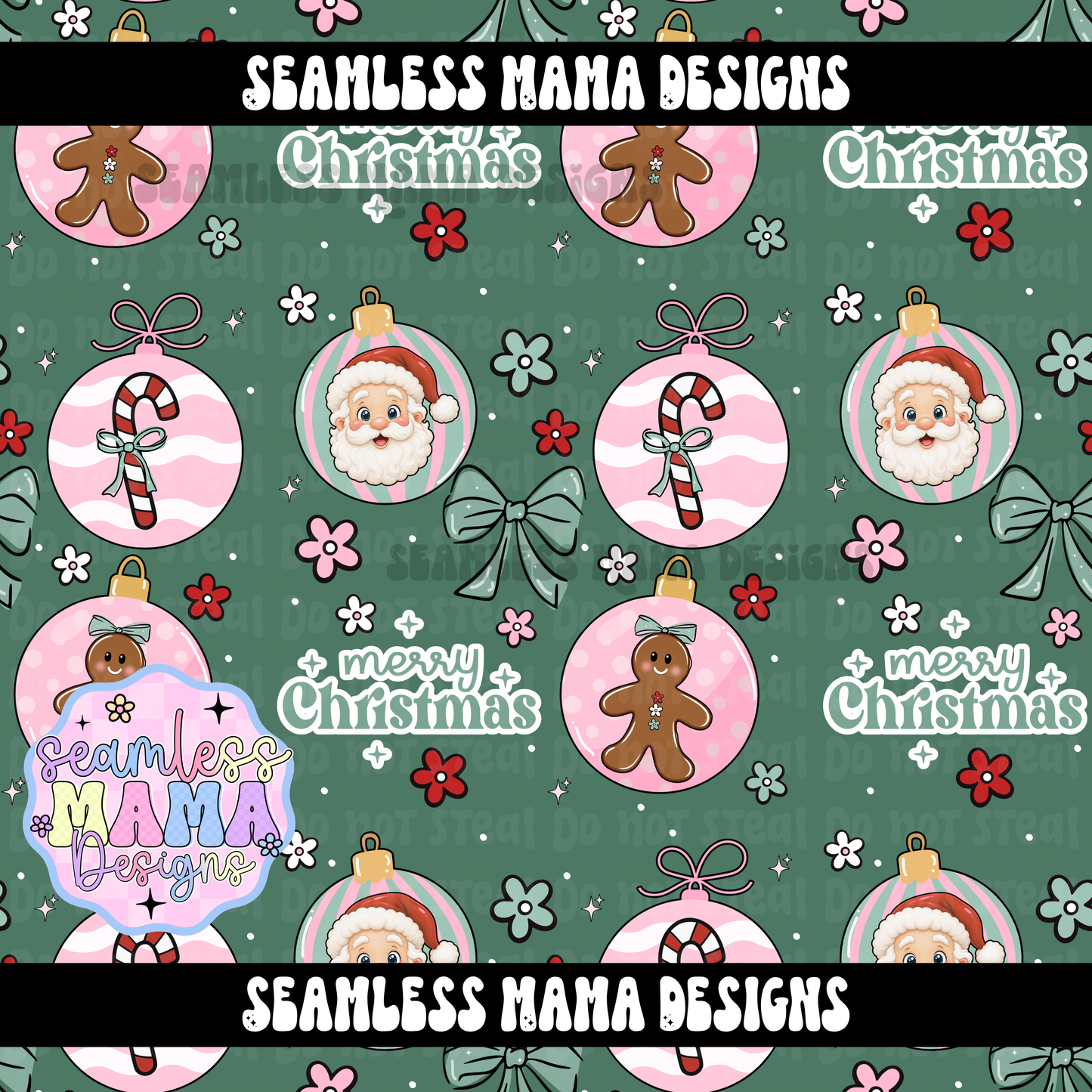 Merry Little Ornaments (tan)