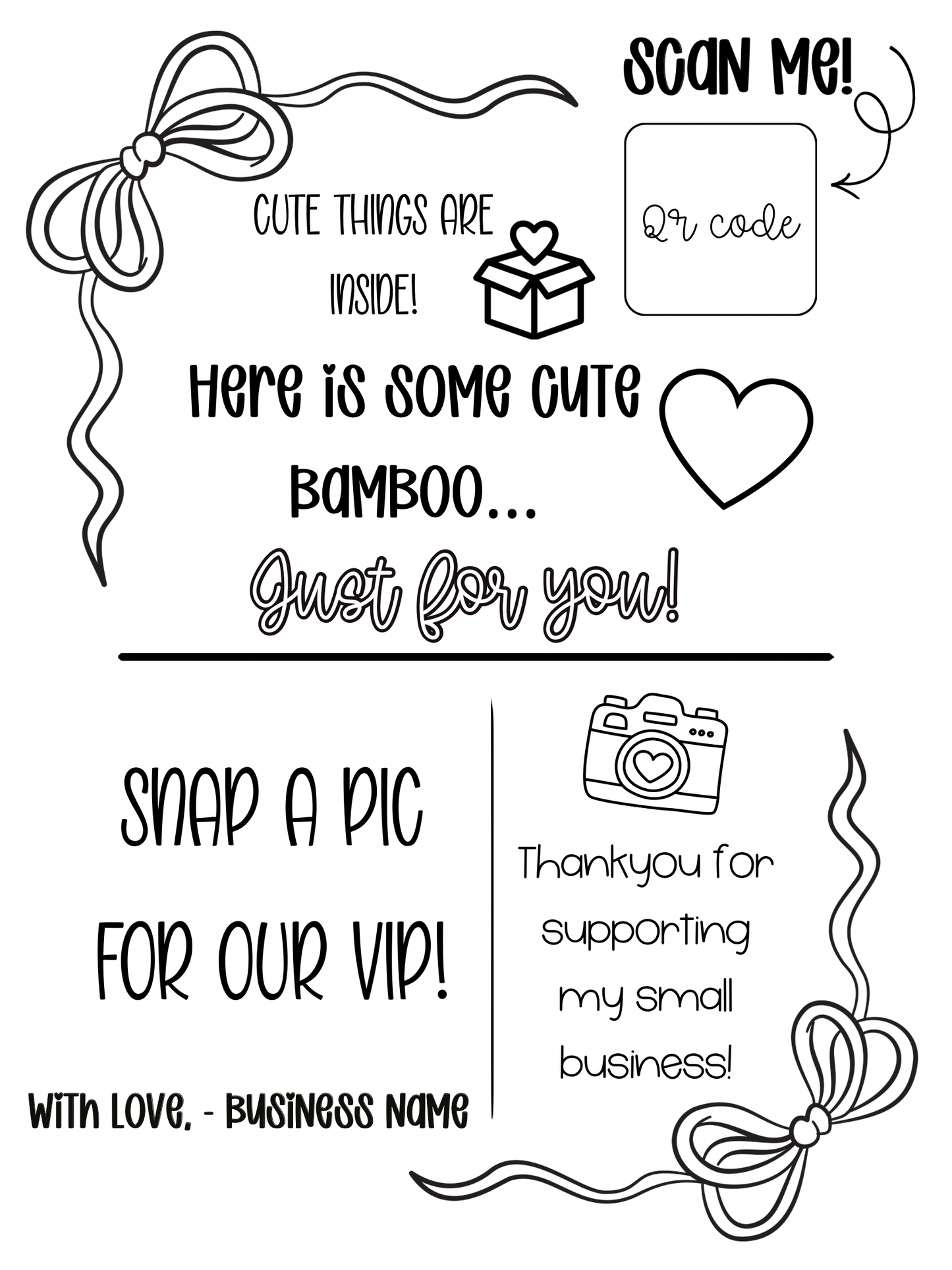 Black and White Thermal Labels