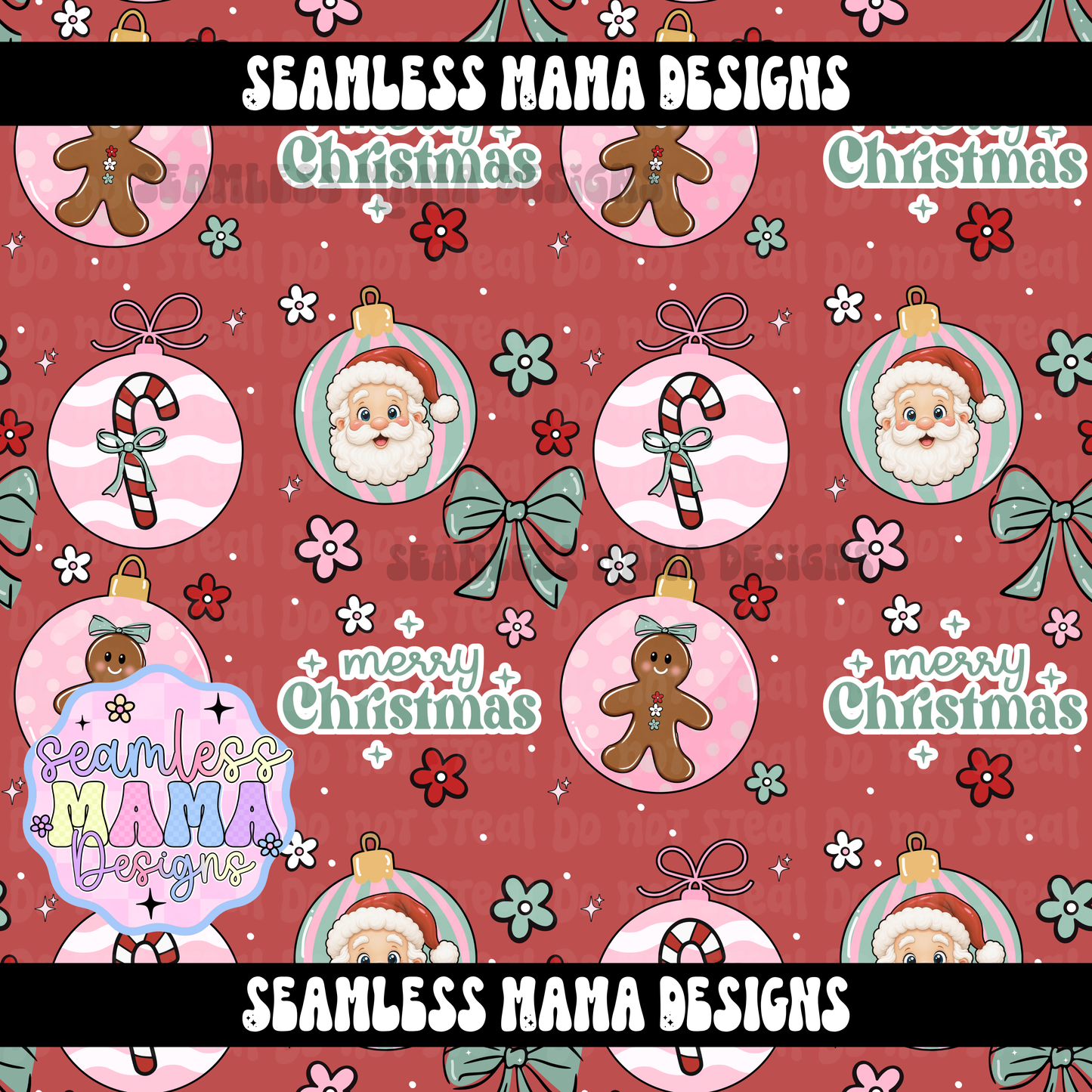 Merry Little Ornaments (tan)