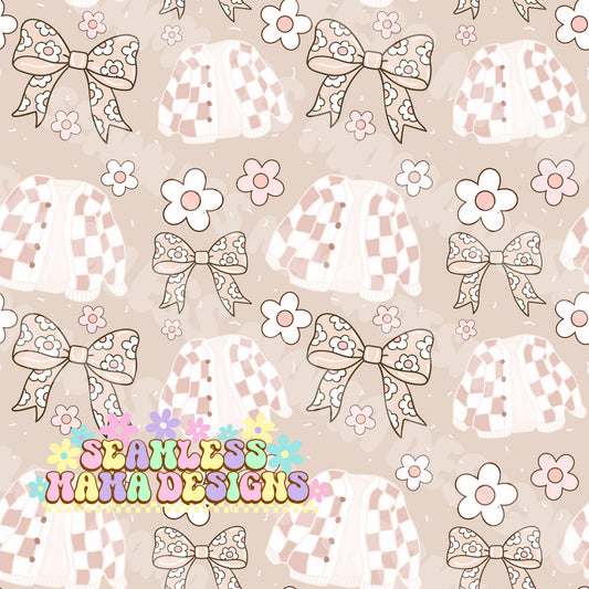 Flower Bows & Checkered Sweaters