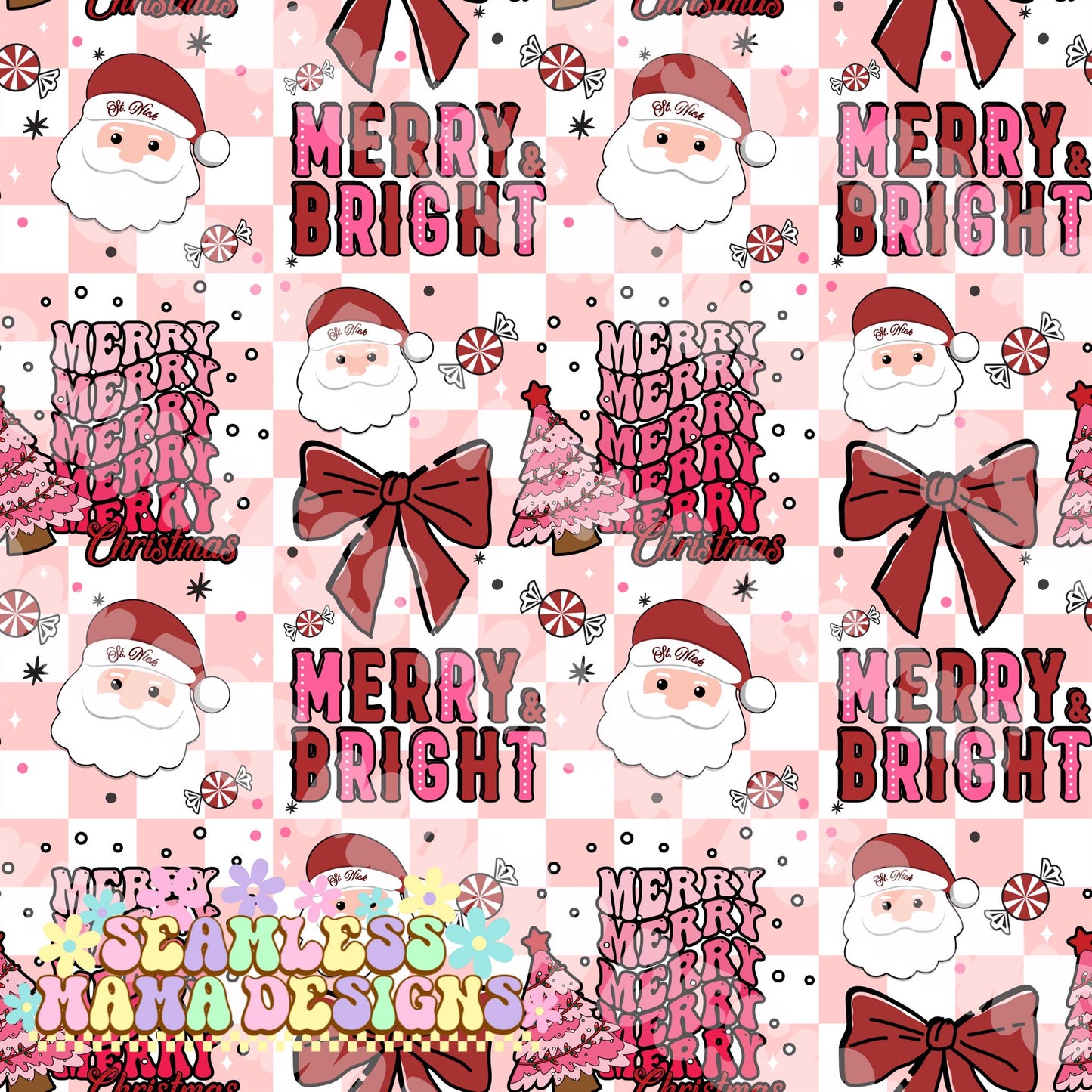 Red and Pink Merry & Bright