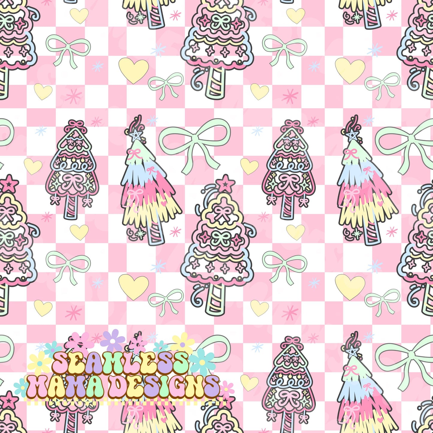Pastel Christmas Trees