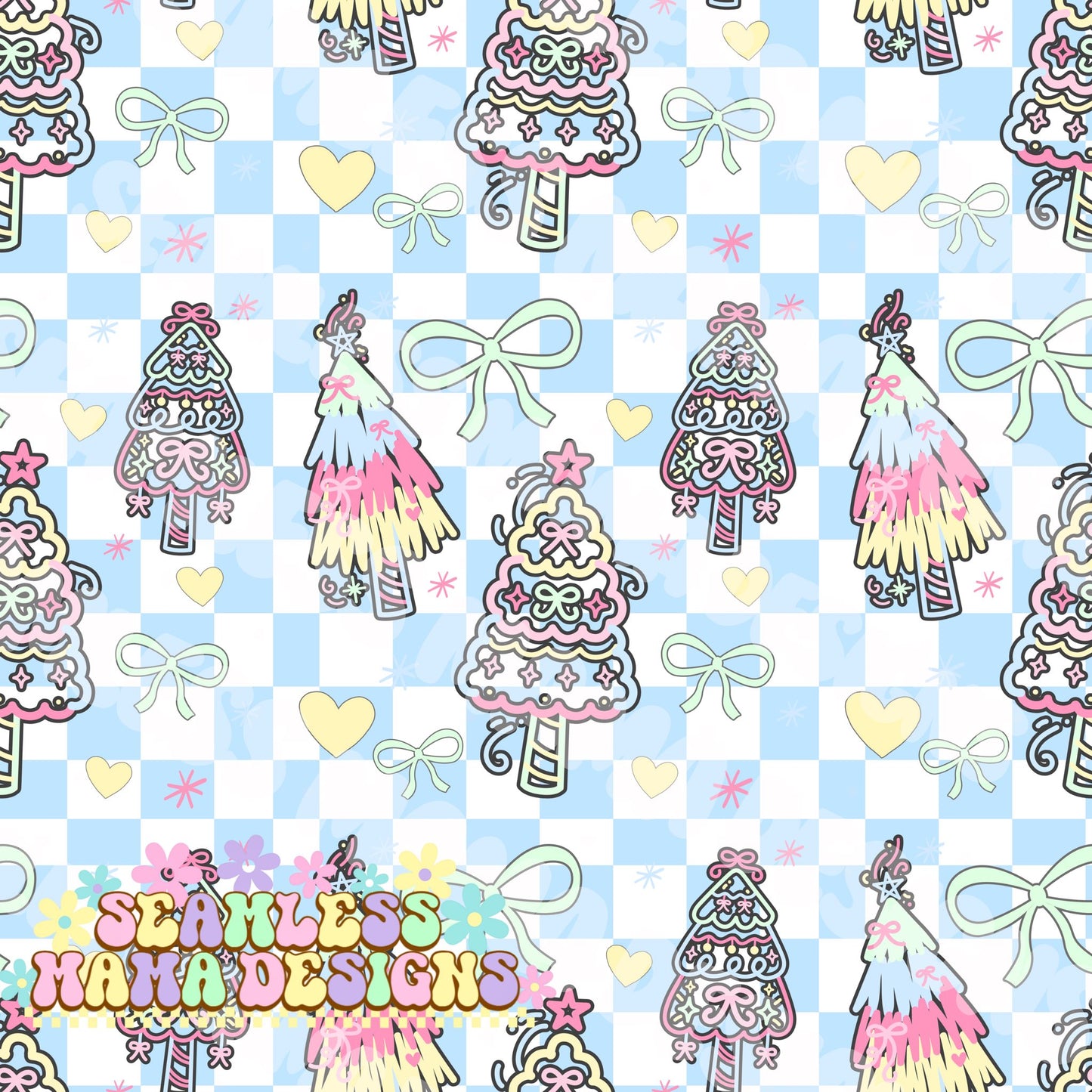 Pastel Christmas Trees