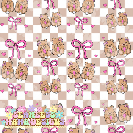 Pink Bow Bears