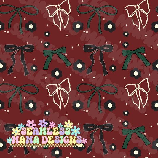 Red, Green, Black Bows